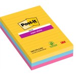 Muistilappu Post-it Super Sticky 101x152mm viivat Carnival/3