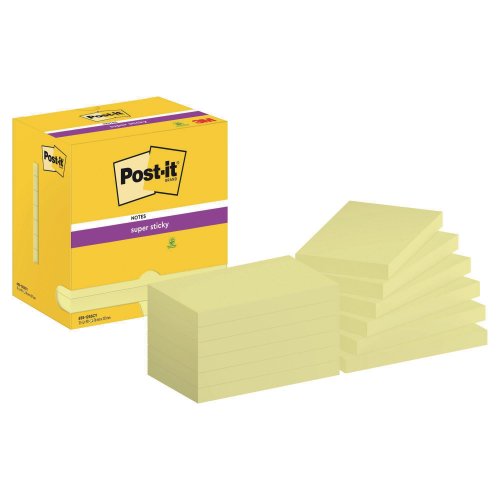 Muistilappu Post-it® super sticky 76 x 127mm 12kpl, hinta 24,70€