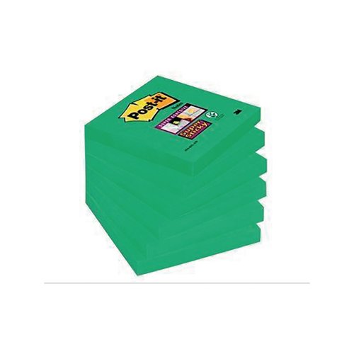 Muistilappu Post-it® super sticky 76 x 76mm parsanvihreä 6kpl, hinta 11,61€