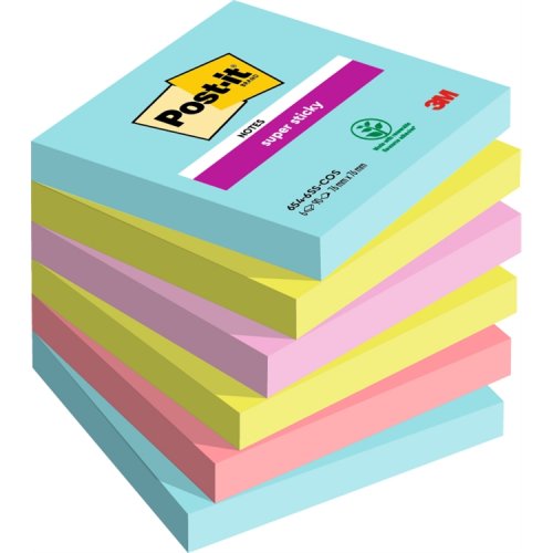 Muistilappu Post-it Super Sticky 76x76mm cosmic 6 kpl, hinta 13,33€