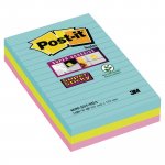 Muistilappu Post-it® super sticky cosmic 101 x 152mm 3kpl