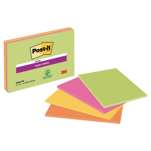 Muistilappu Post-it® super sticky meeting notes a5 4kpl, hinta 14,81€