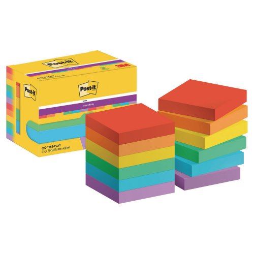 Muistilappu Post-it® super sticky playful 47,6 x 47,6 mm, hinta 15,31€