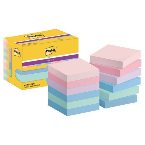 Muistilappu Post-it® super sticky soul 47,6 x 47,6 mm, hinta 13,90€