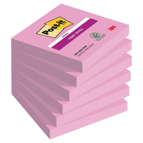 Muistilappu Post-it® super sticky tropical pink 76 x 76 mm, hinta 11,57€