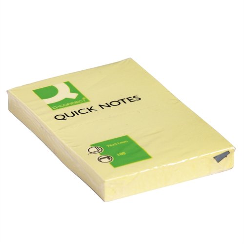 Muistilappu Q-CONNECT 51x76mm FSC keltainen, hinta 0,28€