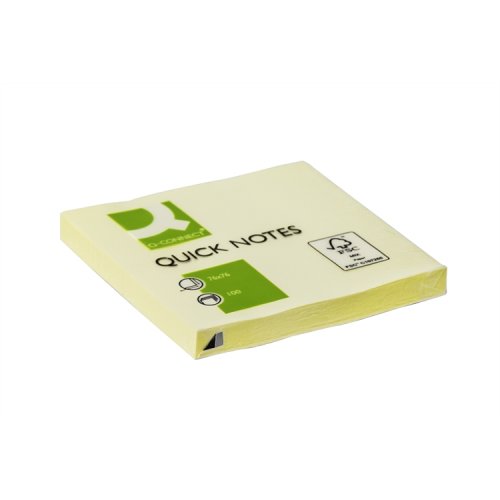 Muistilappu Q-CONNECT 76x76mm FSC keltainen, hinta 0,28€