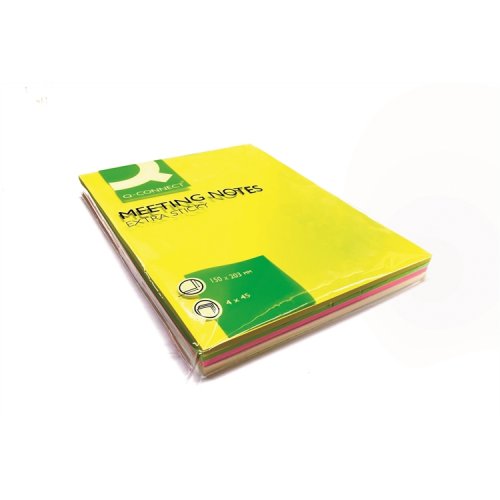 Muistilappu Q-CONNECT Extra Sticky 150x203mm FSC 4 väriä, hinta 9,32€