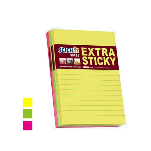 Muistilappu Stickn Extra Sticky 101x150mm värilaj 3 kpl, hinta 7,14€