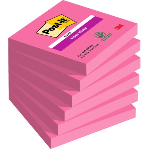 Muistilappu Super Sticky pinkki 76x76, hinta 2,18€