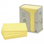 Muistilappu Torni Post-it® eko 76 x 127mm keltainen 16kpl