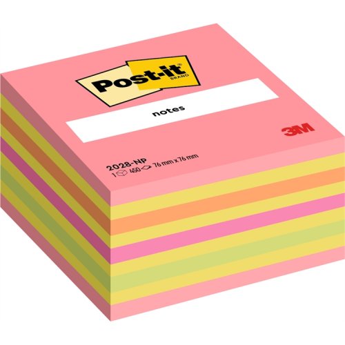 Muistilappukuutio Post-it 2028 76x76mm värilajitelma, hinta 8,64€