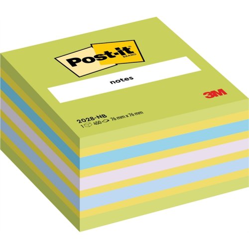 Muistilappukuutio Post-it 76x76mm värilajitelma 450 lappua, hinta 8,64€