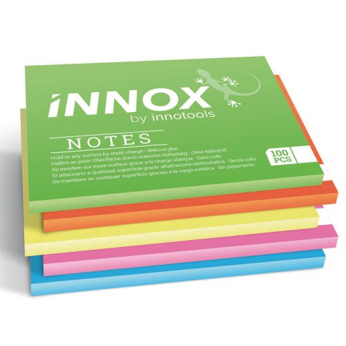 Muistilaput Innox sähköstaattiset 10 x 7cm värilajitelma 5kpl, hinta 15,67€