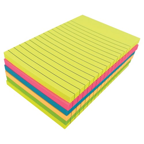 Muistilaput Lyreco 100 x 150 mm viivoitettu kesän värit 1 kpl=6 nidettä 6kpl, hinta 15,58€