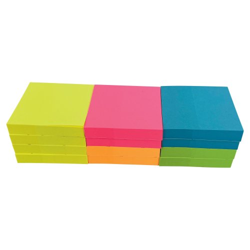 Muistilaput Lyreco premium 50 x 50 mm kesän värit 1 kpl=12 nidettä 12kpl, hinta 5,50€