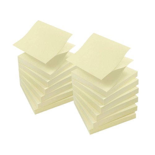 Muistilaput Lyreco zigzag 75 x 75 mm keltainen 1 kpl=12 nidettä, hinta 7,20€