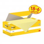 Muistilaput Post-it säästöpakkaus 76 mm x 127 mm, keltainen