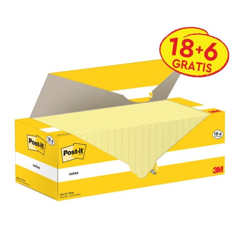 Muistilaput Post-it säästöpakkaus 76 mm x 76 mm, keltainen, hinta 31,20€
