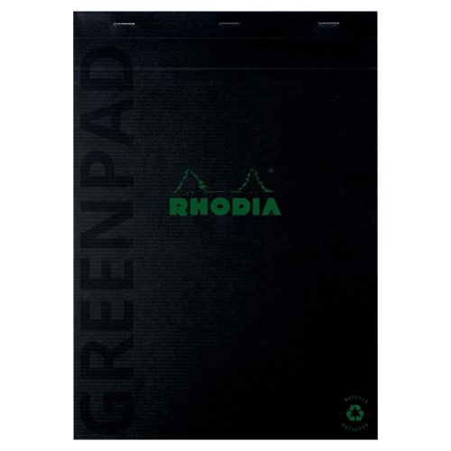 Muistilehtiö Rhodia greenpad nidottu a5/70 viivoilla + marginaali, hinta 6,77€