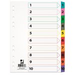 Muovikielivälilehti Q-CONNECT A4 1-10