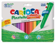 Muoviliitu CARIOCA Plastello Maxi värilajitelma /12