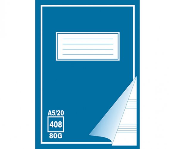 Musiikkivihko 408 A5/20 nuottiviivat + ruudut, hinta 0,22€