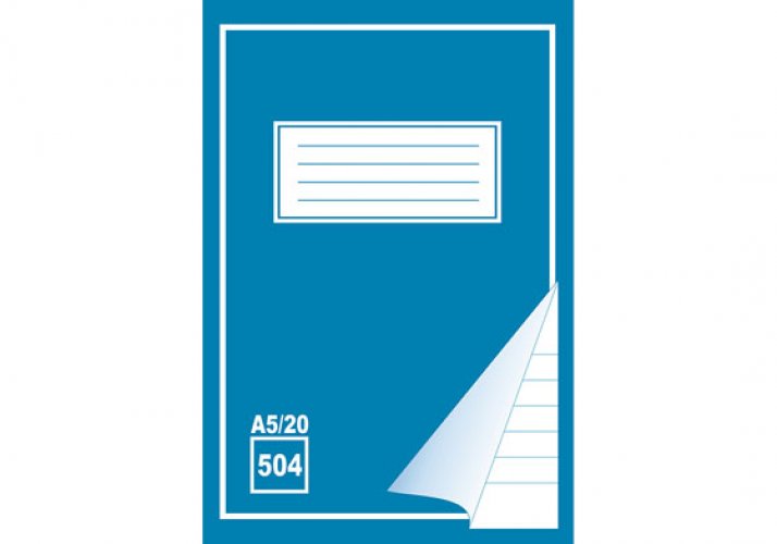 Musiikkivihko 504 A5/20 nuottiviivat, hinta 0,22€