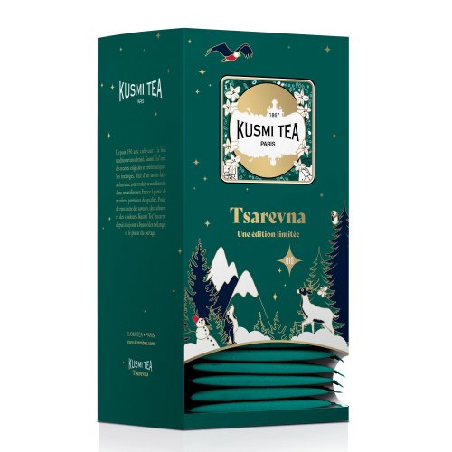 Musta Tee Kusmi tsarevna kausimaku luomu 25kpl, hinta 15,95€