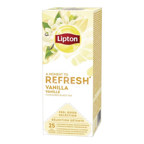 Musta Tee Lipton horeca vanilja 25kpl, hinta 5,43€