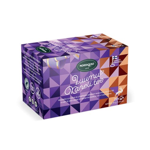 Musta Tee Nordqvist luumukaneli 20kpl, hinta 3,89€