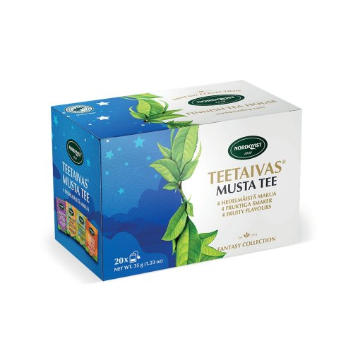 Musta Tee Nordqvist teetaivas lajitelma 20kpl, hinta 3,07€