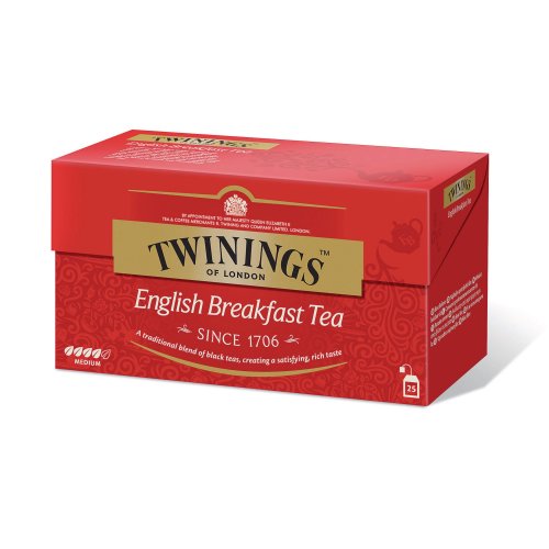 Musta Tee Twinings english breakfast tea 25kpl, hinta 5,55€