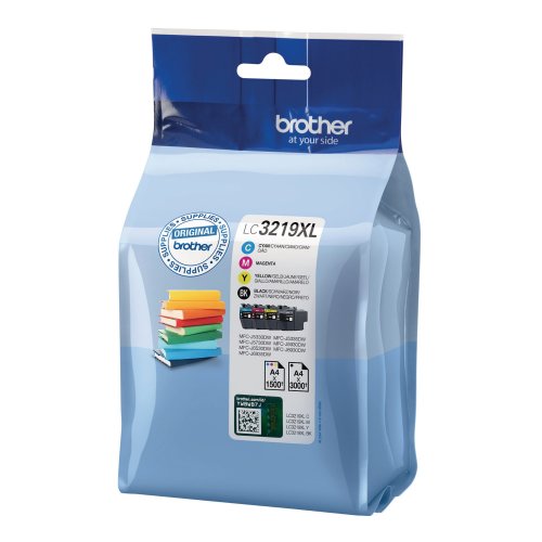 Mustekasetti Brother LC3219XL 4-VÄRIÄ musta/syaani/magenta/keltainen värikasetti, hinta 111,76€