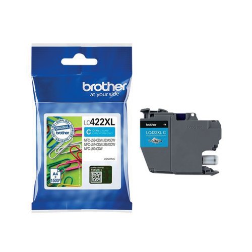 Mustekasetti Brother LC422XLC syaani värikasetti, hinta 36,10€