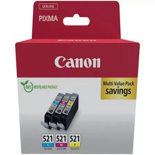 Mustekasetti Canon CLI-521 3-väri värikasetti, hinta 45,02€