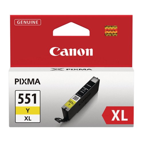 Mustekasetti Canon CLI-551XL keltainen värikasetti, hinta 18,46€