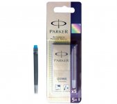 Mustekasetti mustekynään Parker sininen 5 kpl