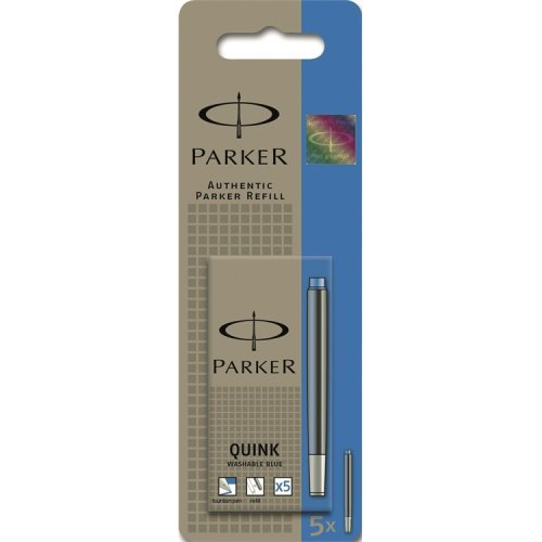 Mustekasetti Parker Quink sininen 5 kpl, hinta 4,43€