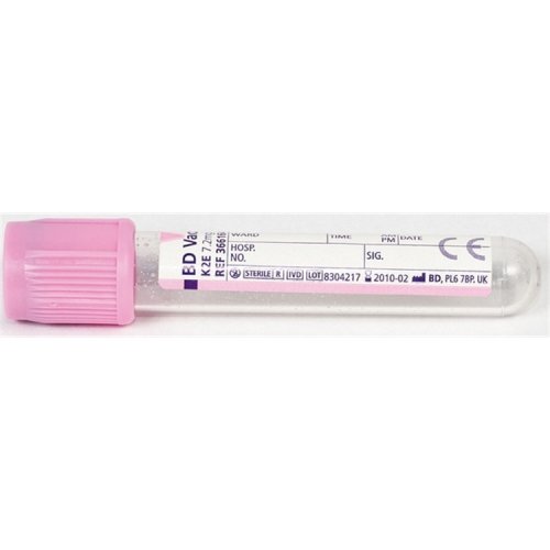 Näyteputki Vacutainer K2EDTA 5/4 ml pinkki/100, hinta 49,58€