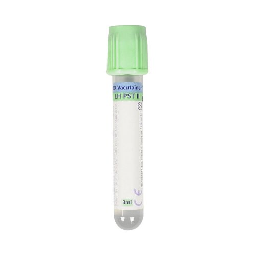 Näyteputki Vacutainer vaaleanvihreä Li-hepariini 3ml 100 kpl, hinta 50,38€