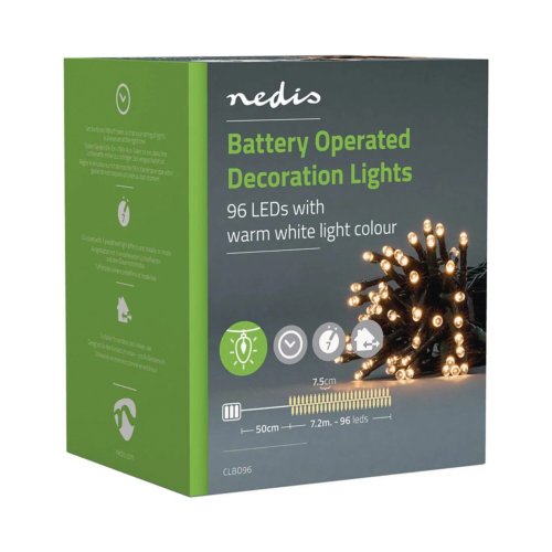 Nedis led koristevalot 96 valoa 7,2 m, hinta 9,88€
