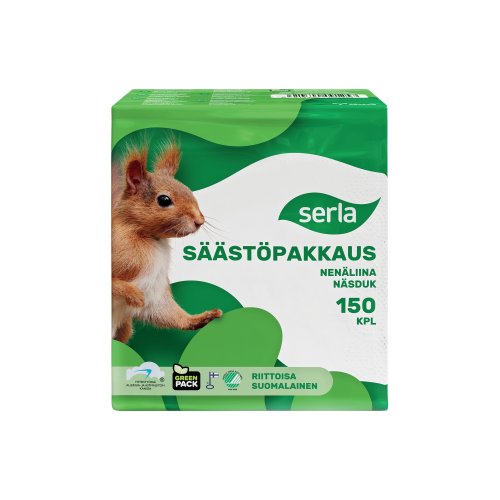Nenäliina Serla 150kpl, hinta 3,63€