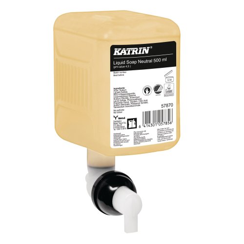 Nestesaippua Katrin 57870 neutral 500ml hajustamaton, hinta 12,17€