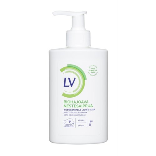 Nestesaippua LV pumppupullo 300 ml, hinta 3,21€