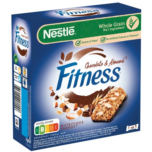 Nestlé fitness tummasuklaa-manteli viljapatukka 23,5g 6kpl, hinta 4,06€
