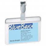 Nimikortti Durable 8149 itselaminoituva 54 x 90mm klipsi 25kpl