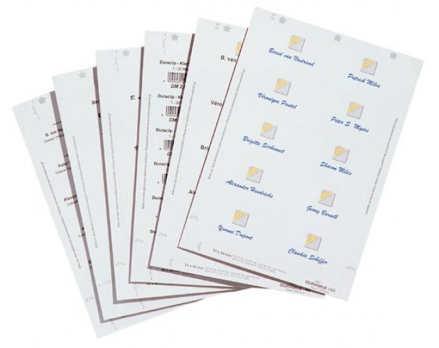 Nimikortti Durable Badgemaker 54 x 90 mm tulostettava /200, hinta 23,19€