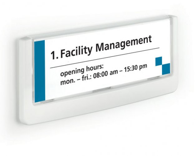 Nimikyltti seinälle Durable Click Sign 149x52,5 mm valkoinen, hinta 12,72€