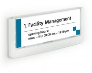 Nimikyltti seinälle Durable Click Sign 149x52,5 mm valkoinen